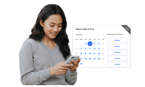 Make a booking image Book a meeting image for eLearning software and content development services